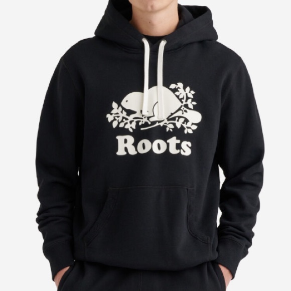 Roots Original Kanga Hoodie Black - Picture 1 of 3